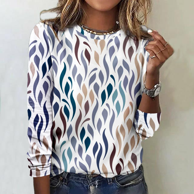 Langarmige top - multicolour dames blouse voor casual stijl
