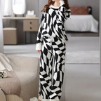 2-delige winter pyjama set - stijlvolle dames loungewear
