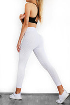 Hoge taille leggings - textuur fitnessbroeken voor dames