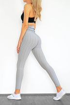 Hoge taille leggings - textuur fitnessbroeken voor dames