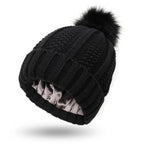 Gebreide beanie muts - dames wintermuts met nepbont pompon - Bakkermode.nl