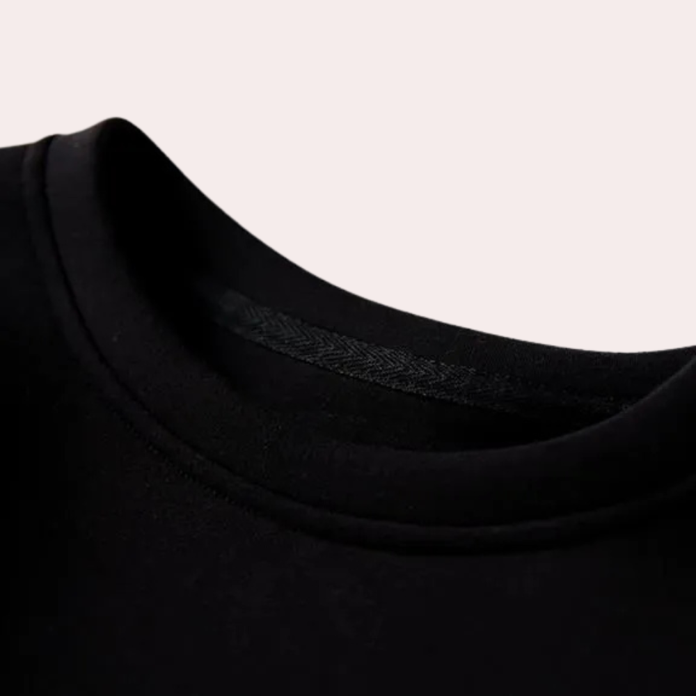 Zwarte luxe sweatshirt - stijlvolle dames trui met vleugeldetail