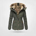 Pufferjas met capuchon - geïsoleerde dames winterjacket