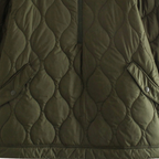 Gequiltede poncho jas - trendy groene damesoutdoor