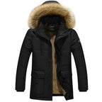 Gevoerde winterjas - dames parka met capuchon en faux bont