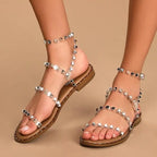 Rivet sandalen met antislip en transparant ontwerp - Bakkermode.nl