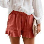 Zomer shorts met ruches - Bakkermode.nl