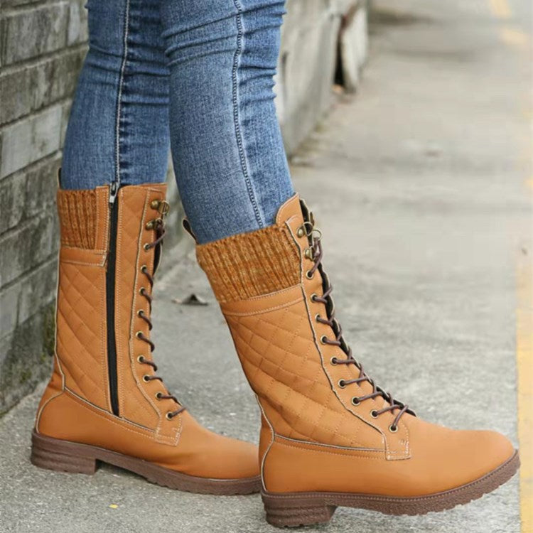 Dames gequiltte veterlaarzen - stijlvolle winterfootwear