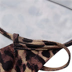 Luipaardprint midi-jurk met gekruiste bandjes - Bakkermode.nl