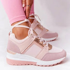 Modieuze platform sneakers dames - lichtgewicht casual schoenen - Bakkermode.nl