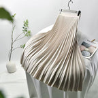 Geplisseerde midi rok - chique hoge taille damesrok