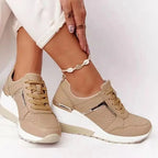 Modieuze platform sneakers dames - lichtgewicht casual schoenen - Bakkermode.nl