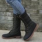Dames gequiltte veterlaarzen - stijlvolle winterfootwear