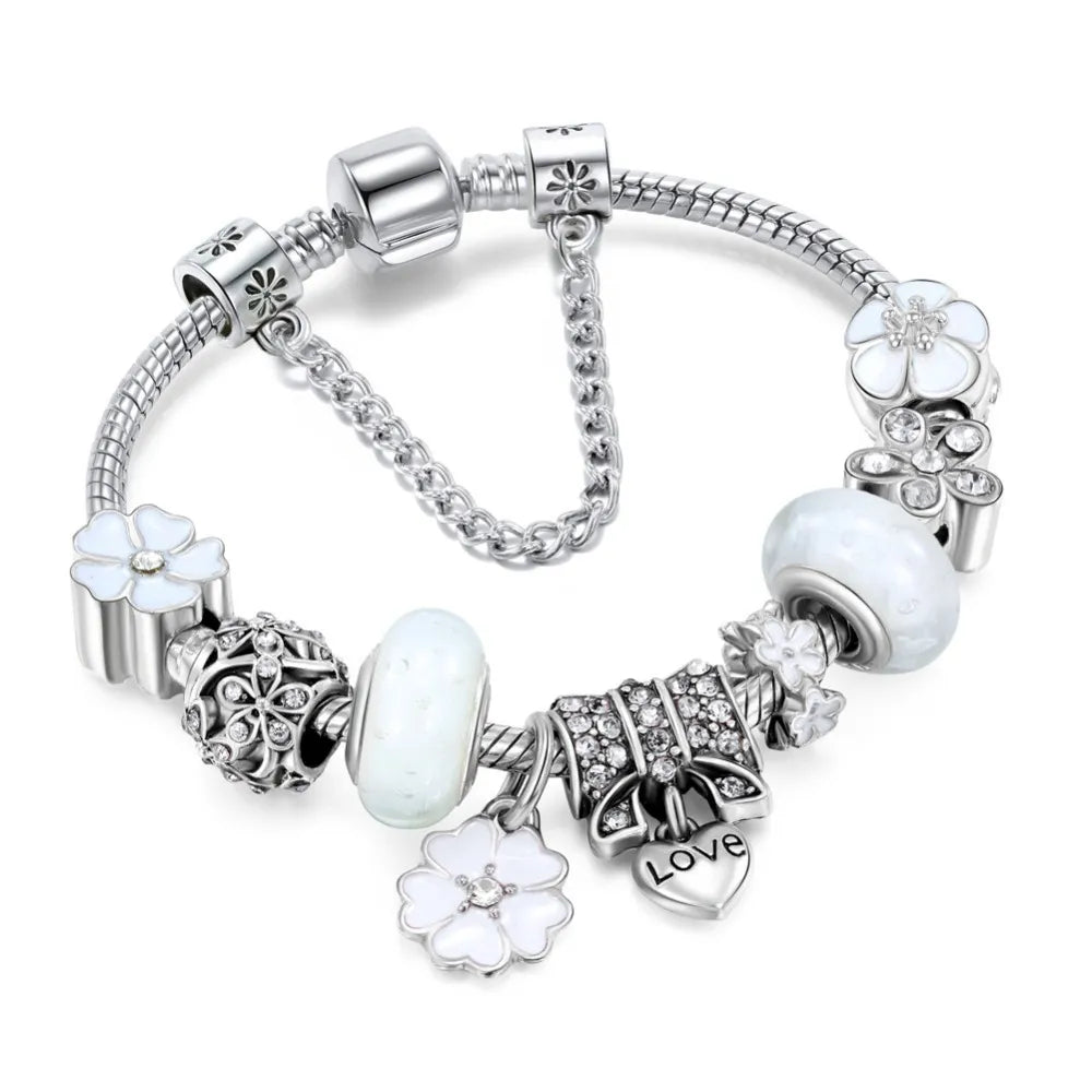Charmarmband - exquisite damesarmband met decoratieve kralen - Bakkermode.nl