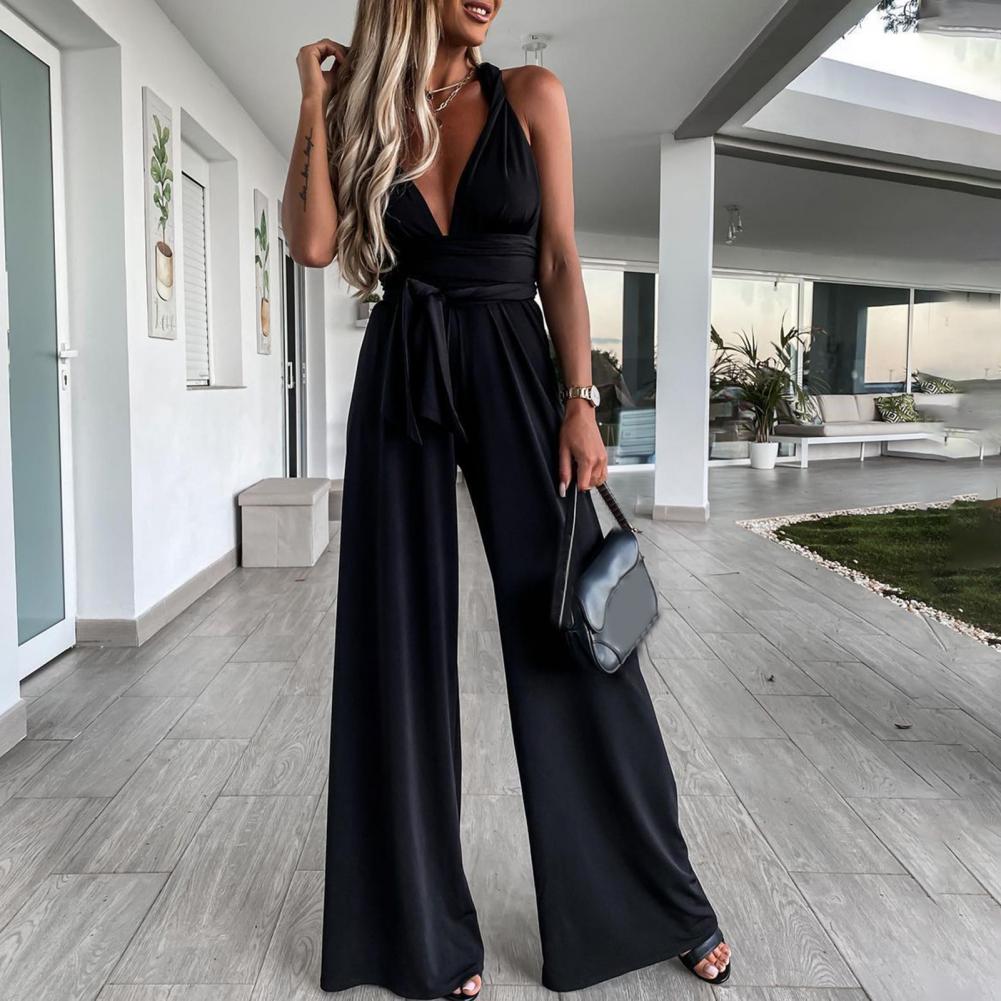 Dames jumpsuit met wijde pijpen - stijlvolle zomeroutfit voor elke gelegenheid