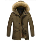 Gevoerde winterjas - dames parka met capuchon en faux bont