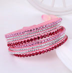 Rhinestone wikkelarmband - meerlagig damesaccessoire - Bakkermode.nl
