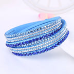 Rhinestone wikkelarmband - meerlagig damesaccessoire - Bakkermode.nl
