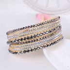 Rhinestone wikkelarmband - meerlagig damesaccessoire - Bakkermode.nl