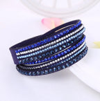 Rhinestone wikkelarmband - meerlagig damesaccessoire - Bakkermode.nl