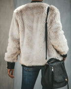 Dames winterjas van imitatiebont - stijlvolle beige jas - Bakkermode.nl