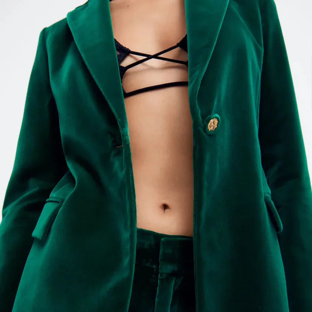 Fluwelen blazer met luxe uitstraling - Bakkermode.nl