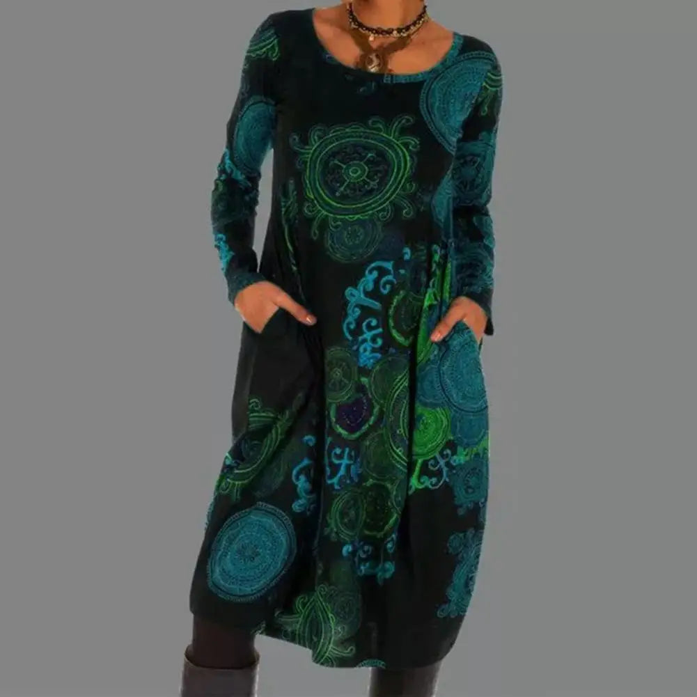 Bohemian maxi jurk - vintage casual jurk voor stijlvolle dames