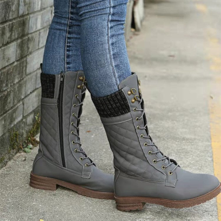 Dames gequiltte veterlaarzen - stijlvolle winterfootwear