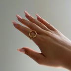 Dames open cirkelring - elegante gouden ontwerp voor elke gelegenheid