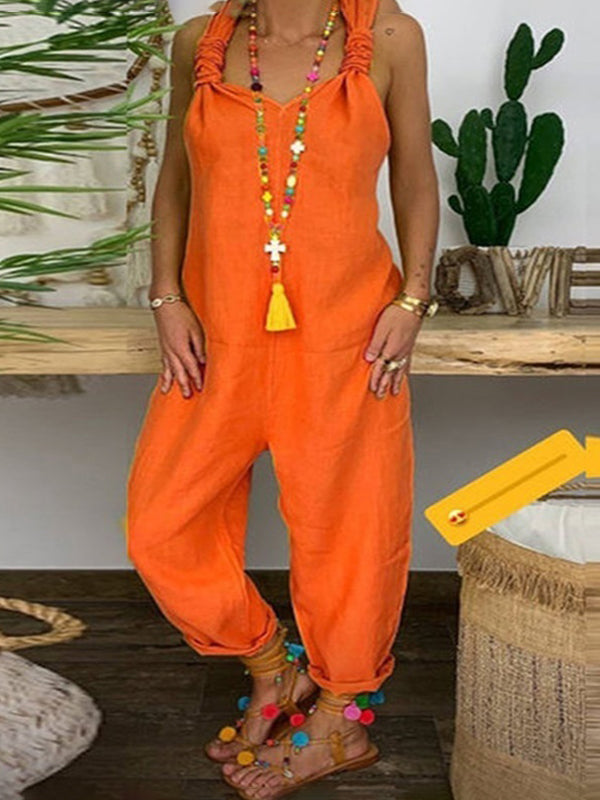 Dames stijlvolle jumpsuit met losse pasvorm - trendy zomeroverall voor casual looks