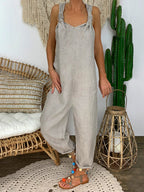 Dames stijlvolle jumpsuit met losse pasvorm - trendy zomeroverall voor casual looks