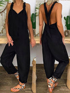 Dames stijlvolle jumpsuit met losse pasvorm - trendy zomeroverall voor casual looks