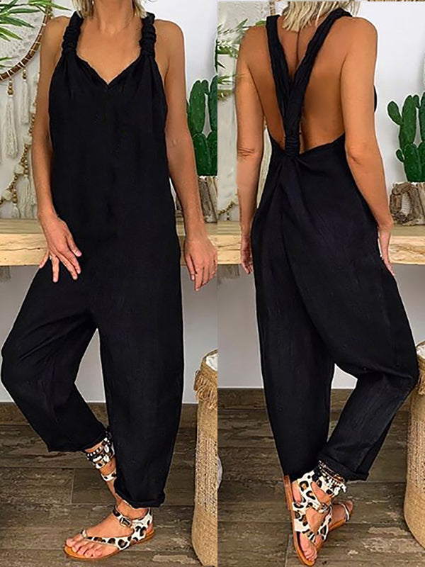 Dames stijlvolle jumpsuit met losse pasvorm - trendy zomeroverall voor casual looks