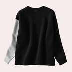 Zwarte luxe sweatshirt - stijlvolle dames trui met vleugeldetail