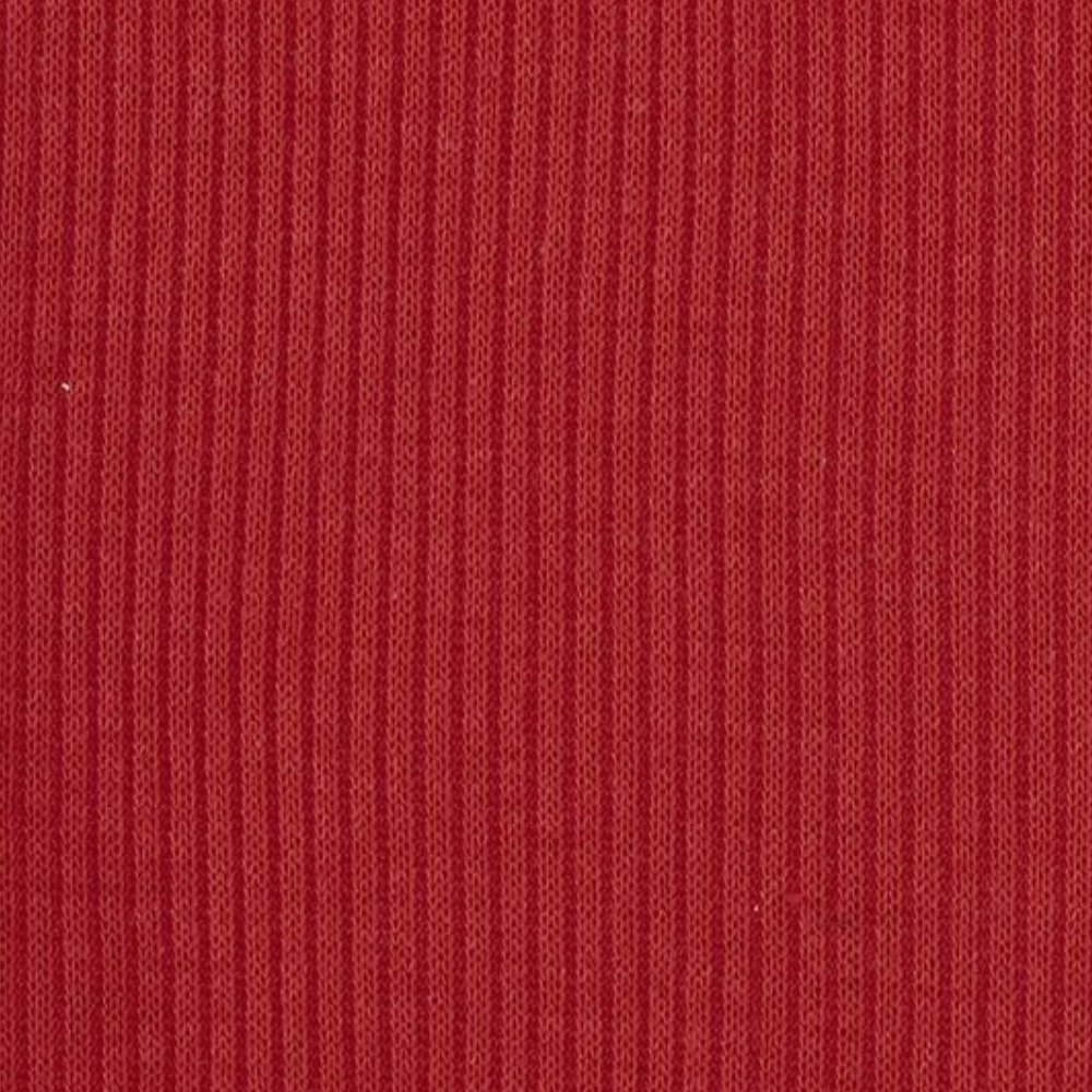 Rode puff sleeve top - stijlvolle geribde blouse voor dames