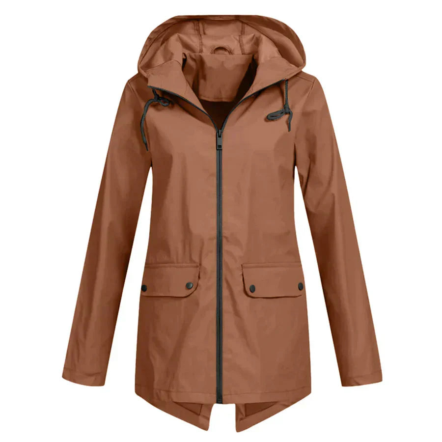 Waterdichte trenchcoat - stijlvolle dames waterdichte jas met rits