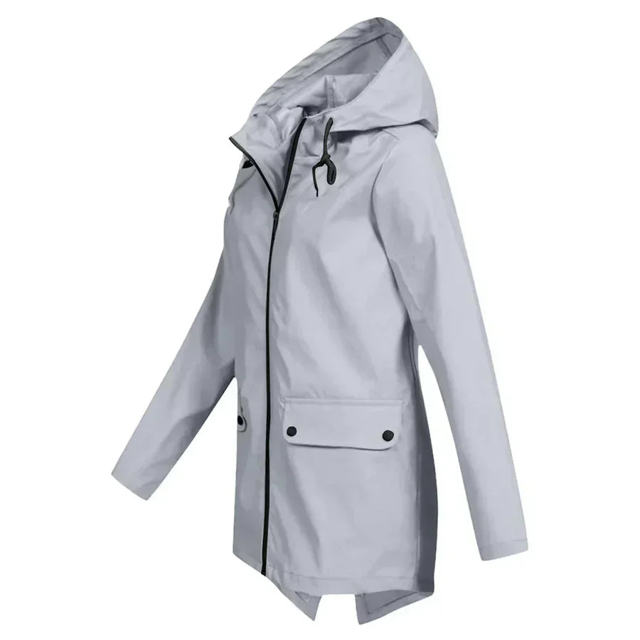 Waterdichte trenchcoat - stijlvolle dames waterdichte jas met rits