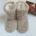 Dames pluche huisboots - gezellige faux fur sloffen - Bakkermode.nl