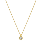 Vrouwen gouden en zilveren hangerketting met een schitterende steen - elegante accessoire voor speciale gelegenheden