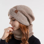 2-delige gebreide muts en sjaal set - modieuze winteraccessoires voor dames