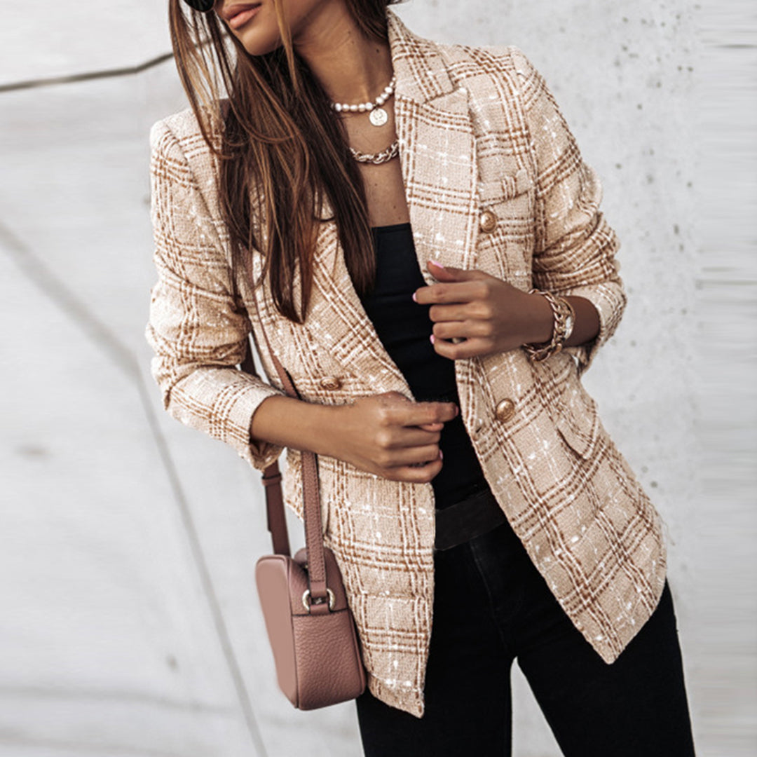 Tweed blazer - stijlvolle getailleerde damesjasje - Bakkermode.nl