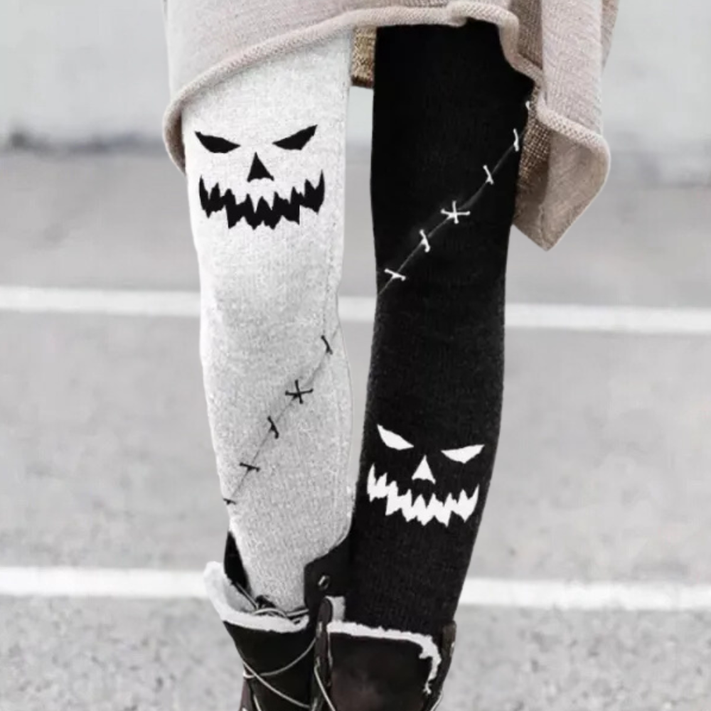 3-delige set met geprinte legging - trendy stretchy leggings voor dames