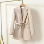 Dames blazer met ceintuur - elegante tailored jas voor vrouwen