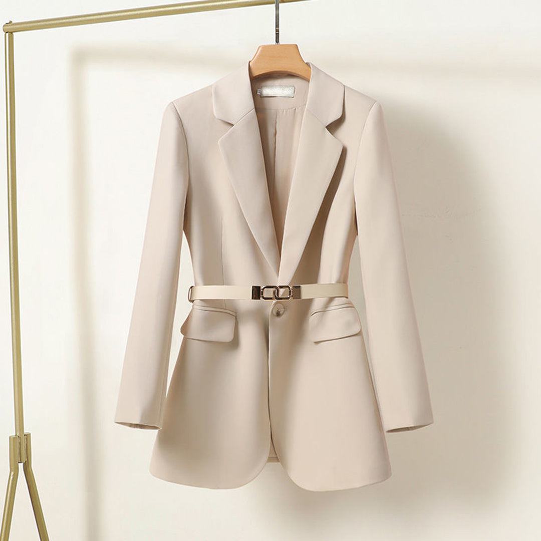 Dames blazer met ceintuur - elegante tailored jas voor vrouwen