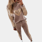2-delige khaki loungewear set - modieuze dames set