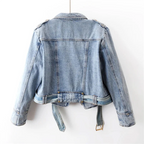 Denimjack - trendy cropped dames bikerjack
