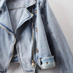 Denimjack - trendy cropped dames bikerjack