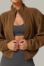 Dames bomberjack van heerlijke fleece - warme laag voor casual looks