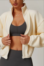 Dames bomberjack van heerlijke fleece - warme laag voor casual looks