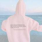 Dames oversized hoodie met inspirerende quote - casual dagelijkse outfit voor relaxte dagen